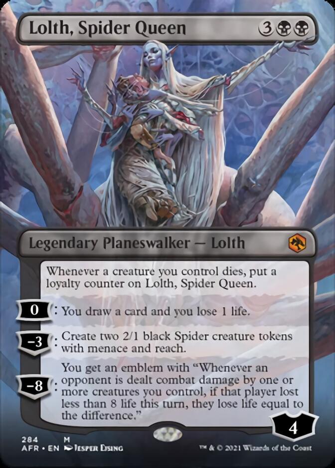 Magic | Lolth, Spider Queen (Borderless) [Dungeons & Dragons: Adventures in the Forgotten Realms] | The Nerd Merchant