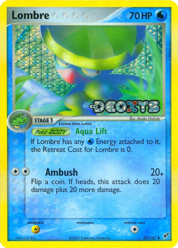 Pokemon | Lombre (33/107) (Stamped) [EX: Deoxys] | The Nerd Merchant