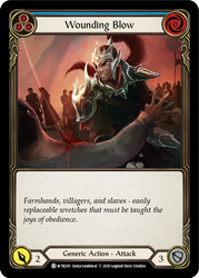 Flesh and Blood TCG | Wounding Blow (Blue) [U-WTR205] (Welcome to Rathe Unlimited)  Unlimited Rainbow Foil | The Nerd Merchant