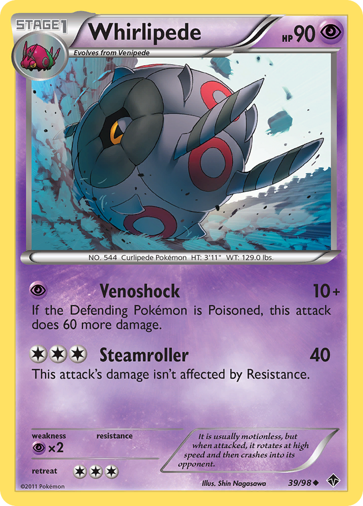 Pokemon | Whirlipede (39/98) [Black & White: Emerging Powers] | The Nerd Merchant