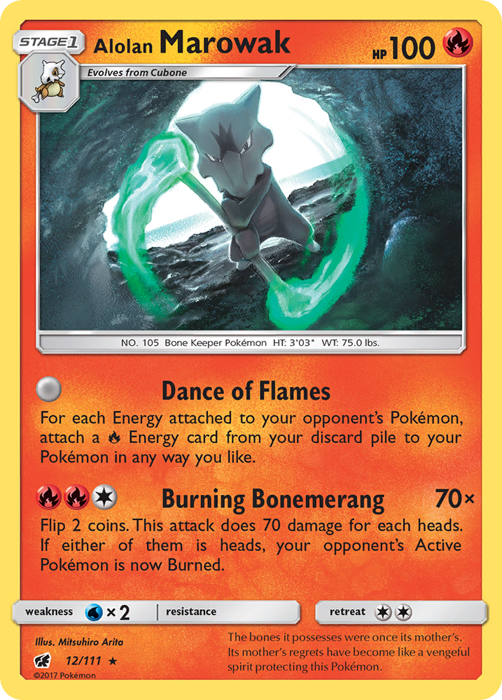 Pokemon | Alolan Marowak (12/111) [Sun & Moon: Crimson Invasion] | The Nerd Merchant