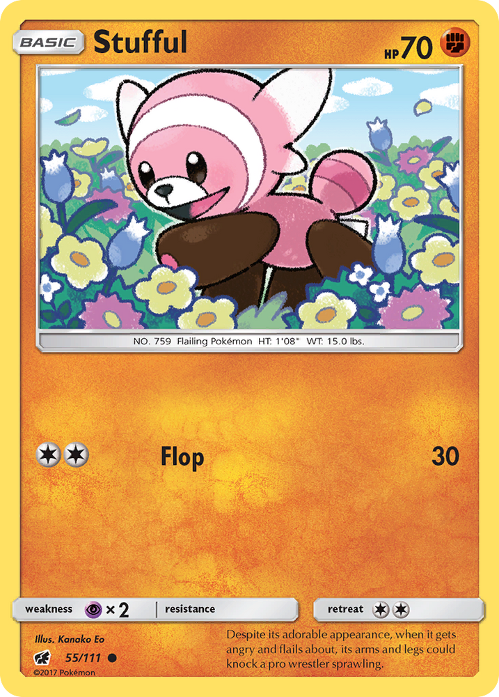 Pokemon | Stufful (55/111) [Sun & Moon: Crimson Invasion] | The Nerd Merchant