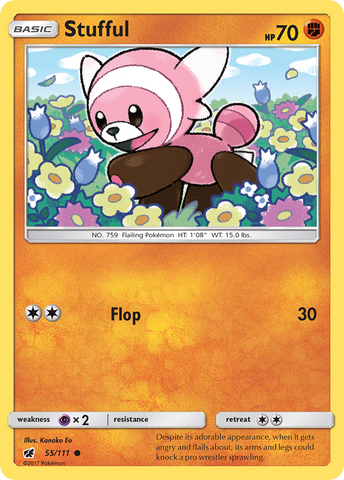 Pokemon | Stufful (55/111) [Sun & Moon: Crimson Invasion] | The Nerd Merchant