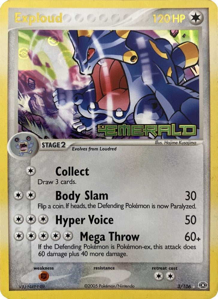 Pokemon | Exploud (3/106) (Stamped) [EX: Emerald] | The Nerd Merchant