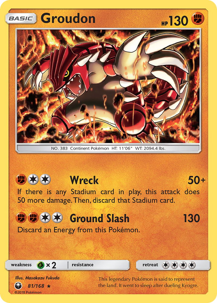Pokemon | Groudon (81/168) [Sun & Moon: Celestial Storm] | The Nerd Merchant