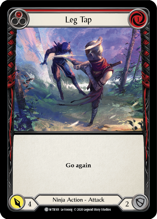 Flesh and Blood TCG | Leg Tap (Red) [U-WTR101] (Welcome to Rathe Unlimited)  Unlimited Rainbow Foil | The Nerd Merchant