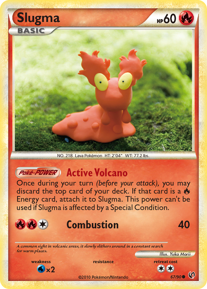 Pokemon | Slugma (67/90) [HeartGold & SoulSilver: Undaunted] | The Nerd Merchant
