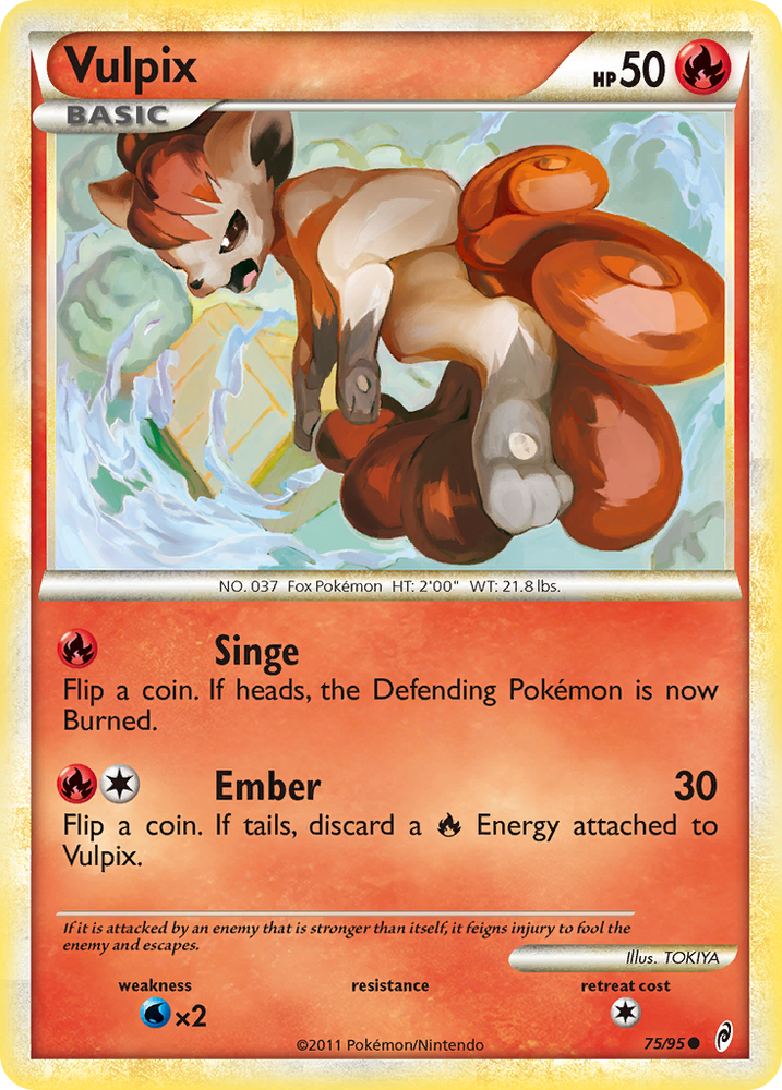 Pokemon | Vulpix (75/95) [HeartGold & SoulSilver: Call of Legends] | The Nerd Merchant