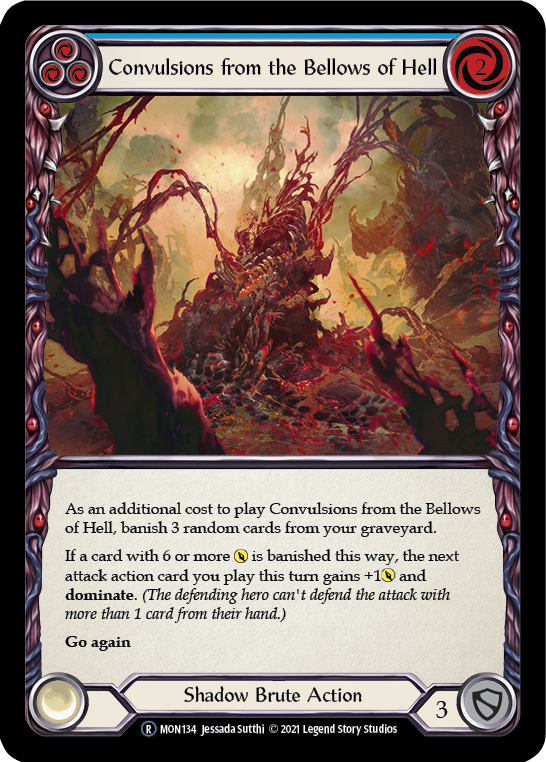 Flesh and Blood TCG | Convulsions from the Bellows of Hell (Blue) [U-MON134-RF] (Monarch Unlimited)  Unlimited Rainbow Foil | The Nerd Merchant