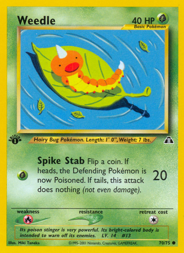 Pokemon | Weedle (70/75) [Neo Discovery 1st Edition] | The Nerd Merchant