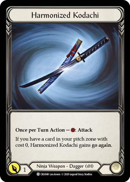 Flesh and Blood TCG | Harmonized Kodachi [U-CRU048] (Crucible of War Unlimited)  Unlimited Rainbow Foil | The Nerd Merchant