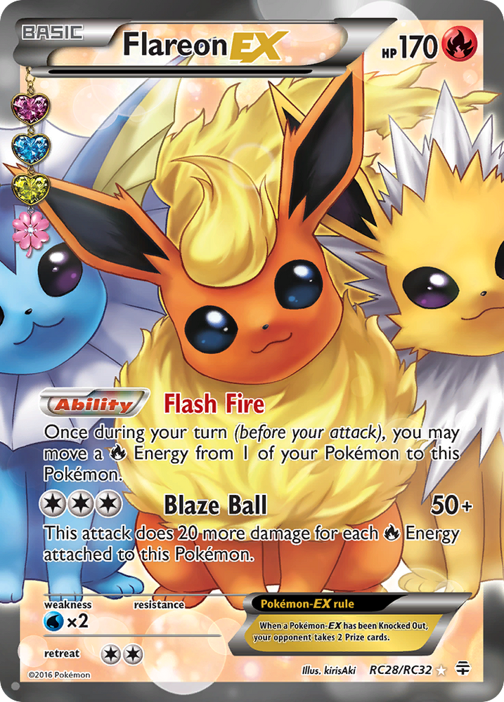 Pokemon | Flareon EX (RC28/RC32) [XY: Generations] | The Nerd Merchant