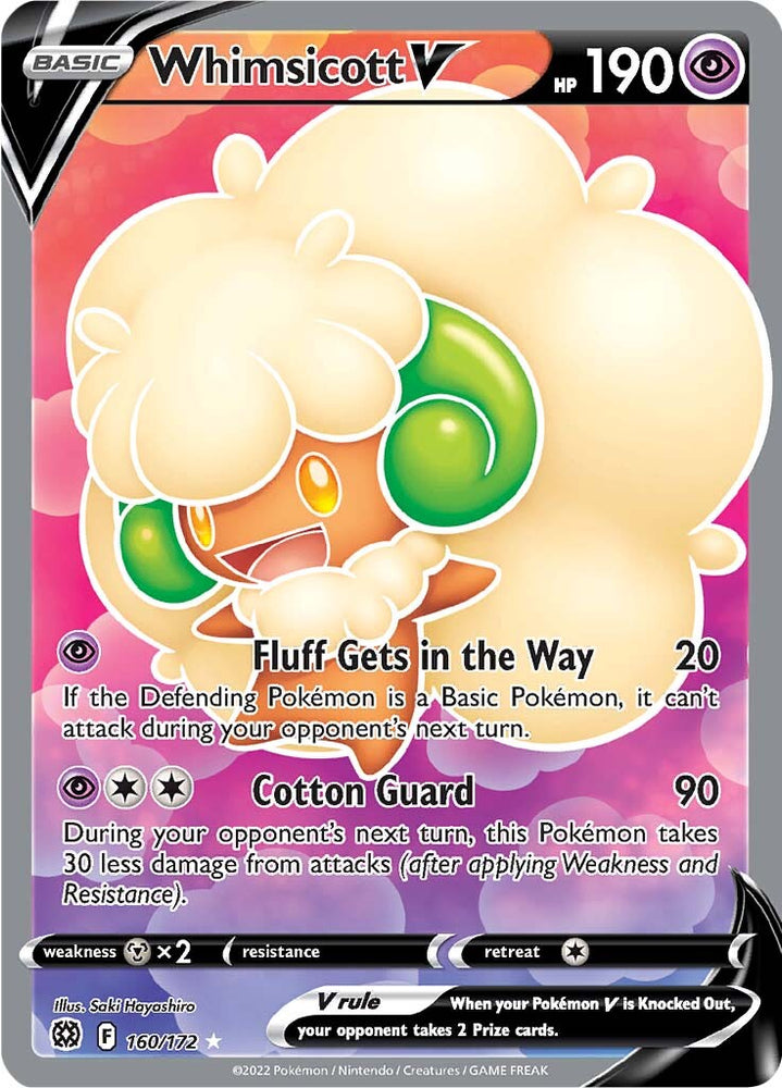 Pokemon | Whimsicott V (160/172) [Sword & Shield: Brilliant Stars] | The Nerd Merchant