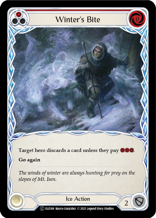 Flesh and Blood TCG | Winter's Bite (Red) [U-ELE169] (Tales of Aria Unlimited)  Unlimited Rainbow Foil | The Nerd Merchant