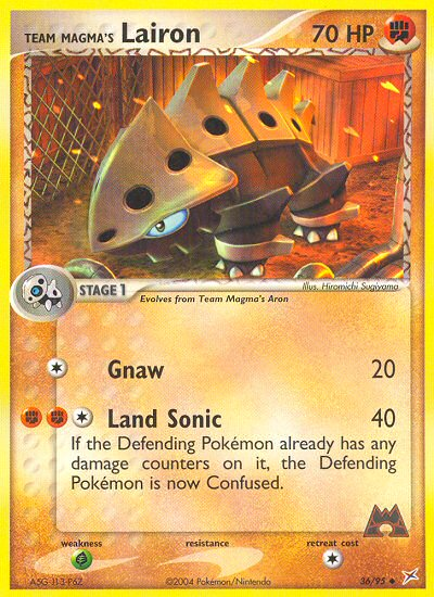 Pokemon | Team Magma's Lairon (36/95) [EX: Team Magma vs Team Aqua] | The Nerd Merchant