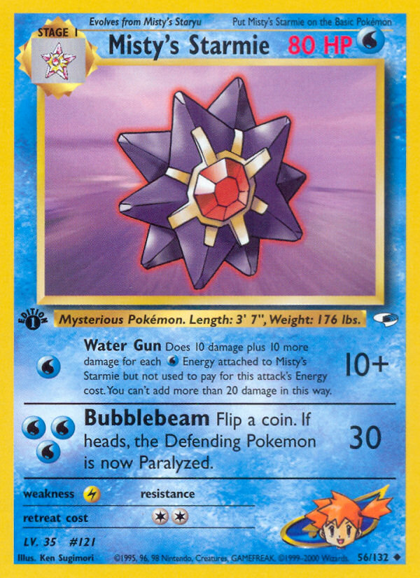 Pokemon | Misty's Starmie (56/132) [Gym Heroes 1st Edition] | The Nerd Mechant