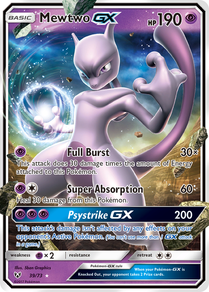 Pokemon | Mewtwo GX (39/73) [Sun & Moon: Shining Legends] | The Nerd Merchant