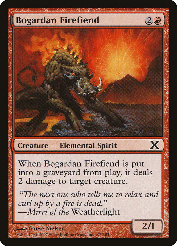 Magic | Bogardan Firefiend [Tenth Edition] | The Nerd Merchant