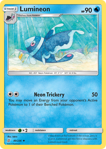Pokemon | Lumineon (40/236) [Sun & Moon: Unified Minds] | The Nerd Merchant