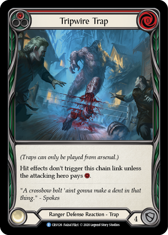 Flesh and Blood TCG | Tripwire Trap [CRU126] (Crucible of War)  1st Edition Rainbow Foil | The Nerd Merchant