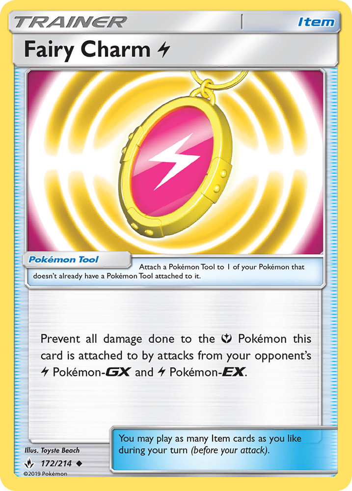 Pokemon | Fairy Charm Lightning (172/214) [Sun & Moon: Unbroken Bonds] | The Nerd Merchant
