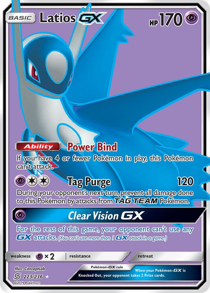 Pokemon | Latios GX (223/236) [Sun & Moon: Unified Minds] | The Nerd Merchant