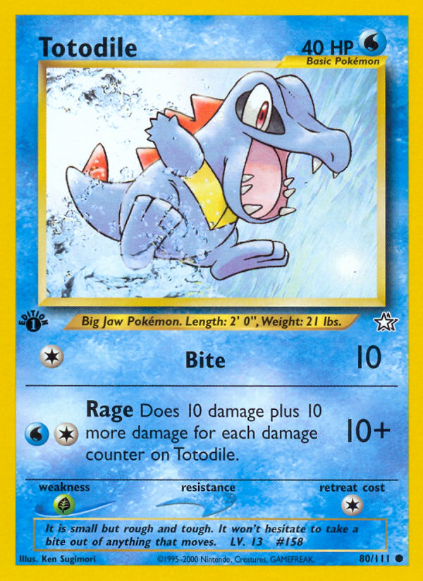 Pokemon | Totodile (80/111) [Neo Genesis 1st Edition] | The Nerd Merchant