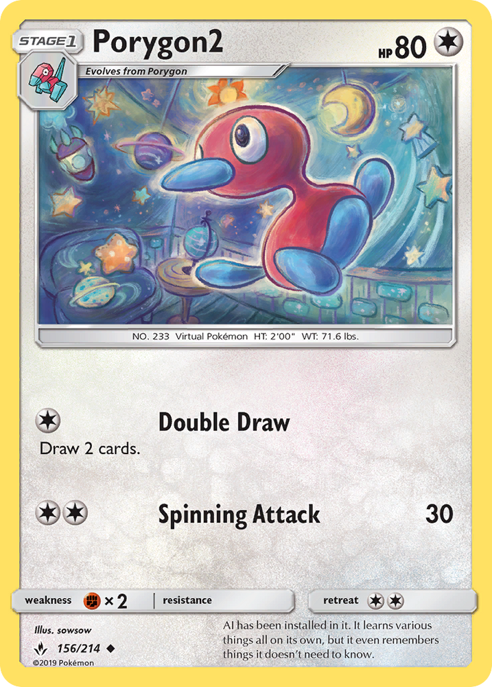 Pokemon | Porygon2 (156/214) [Sun & Moon: Unbroken Bonds] | The Nerd Merchant