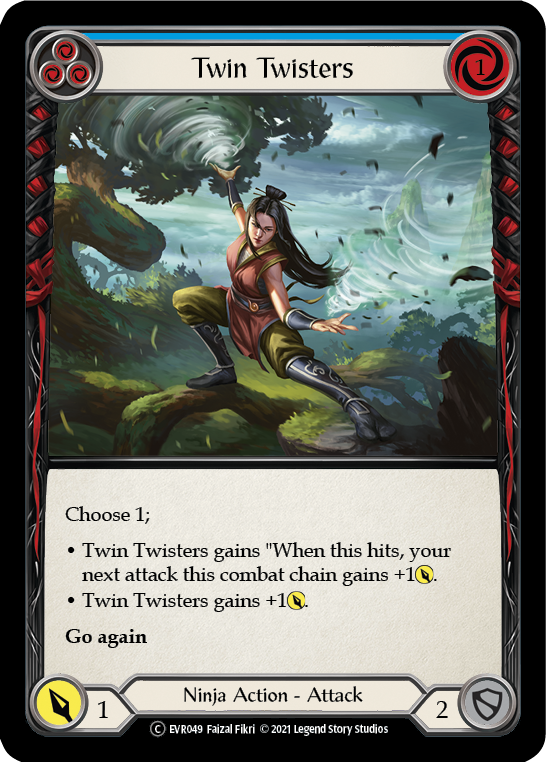 Flesh and Blood TCG | Twin Twisters (Blue) [EVR049] (Everfest)  1st Edition Normal | The Nerd Merchant