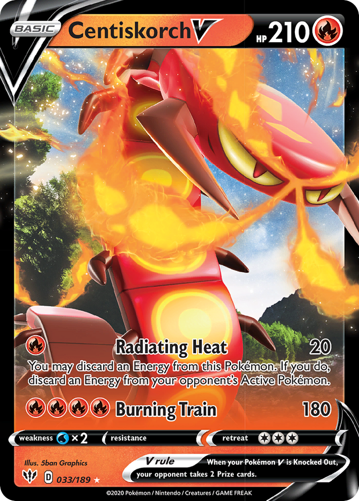 Pokemon | Centiskorch V (033/189) [Sword & Shield: Darkness Ablaze] | The Nerd Merchant