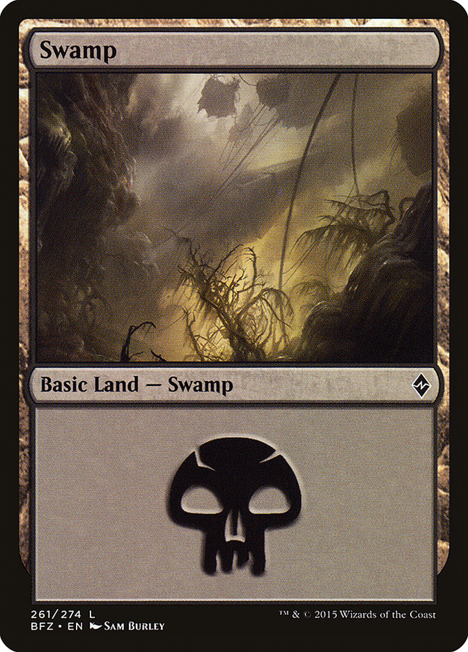 Magic | Swamp (261) [Battle for Zendikar] | The Nerd Merchant