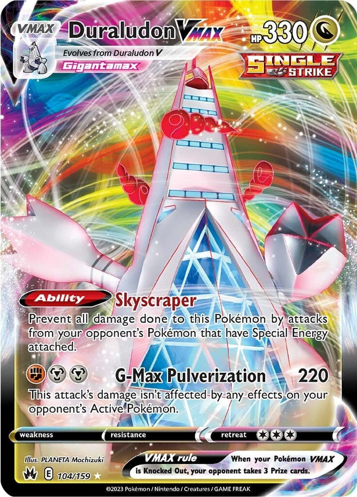 Pokemon | Duraludon VMAX (104/159) [Sword & Shield: Crown Zenith] | The Nerd Merchant