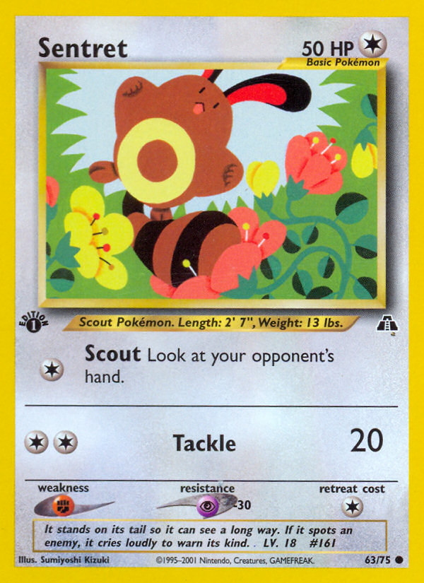 Pokemon | Sentret (63/75) [Neo Discovery 1st Edition] | The Nerd Merchant