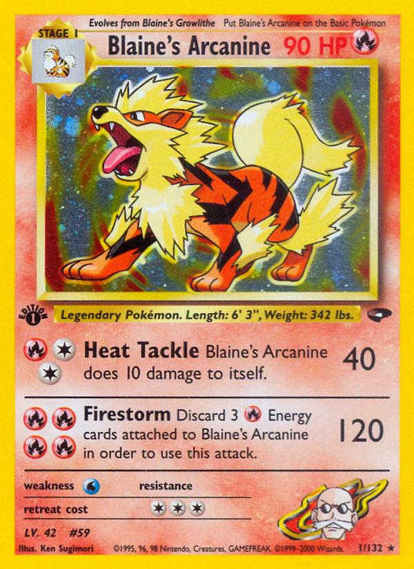 Pokemon | Blaine's Arcanine (1/132) [Gym Challenge 1st Edition] | The Nerd Merchant