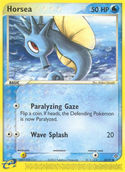 Pokemon | Horsea (58/97) [EX: Dragon] | The Nerd Merchant