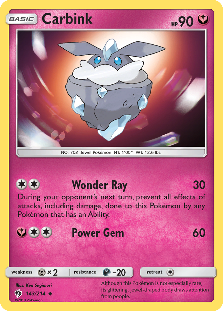 Pokemon | Carbink (143/214) [Sun & Moon: Lost Thunder] | The Nerd Merchant
