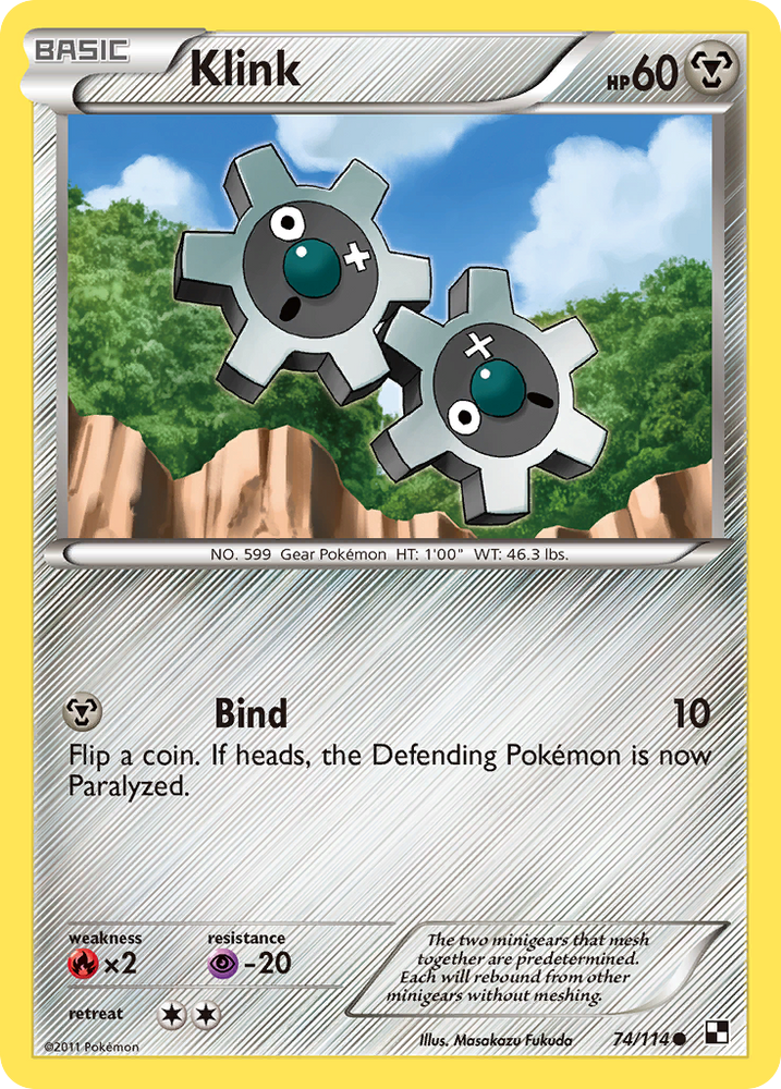 Pokemon | Klink (74/114) [Black & White: Base Set] | The Nerd Merchant