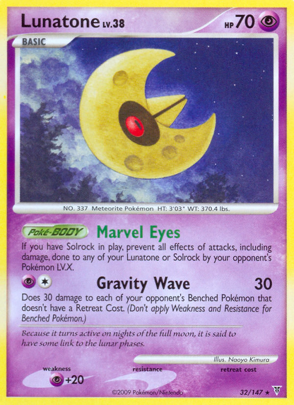 Pokemon | Lunatone (32/147) [Platinum: Supreme Victors] | The Nerd Merchant