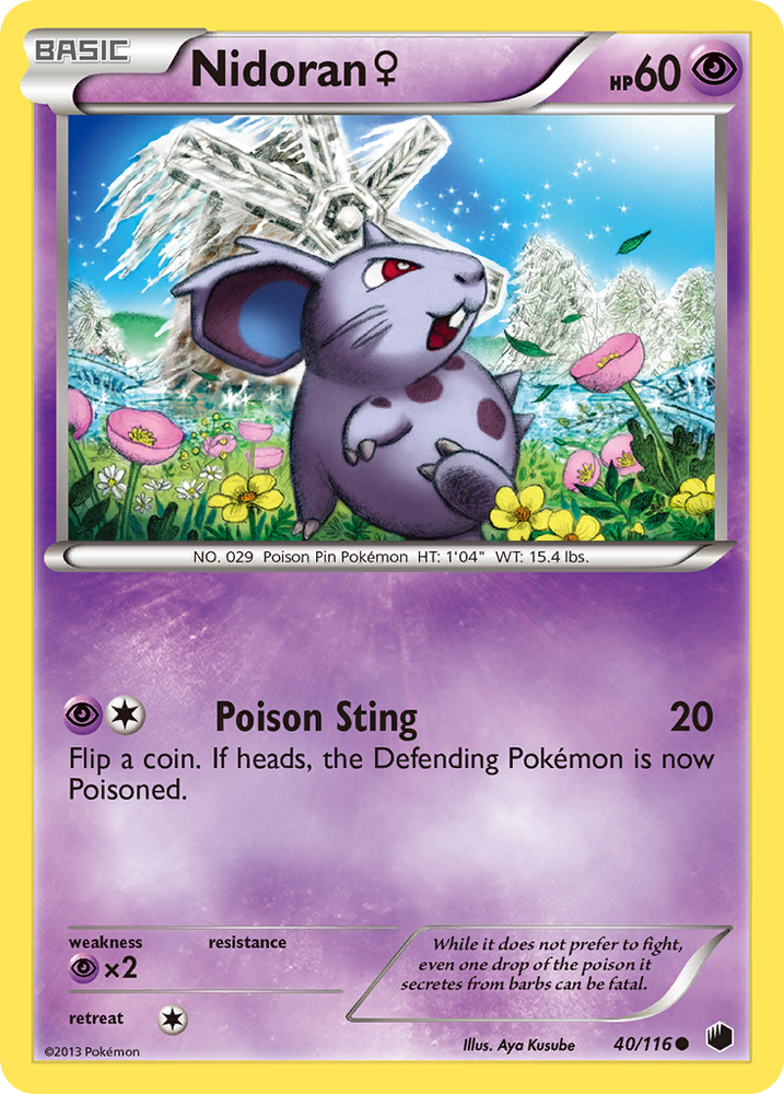 Pokemon | Nidoran (40/116) (Female) [Black & White: Plasma Freeze] | The Nerd Merchant