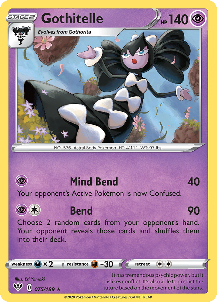 Pokemon | Gothitelle (075/189) [Sword & Shield: Darkness Ablaze] | The Nerd Merchant