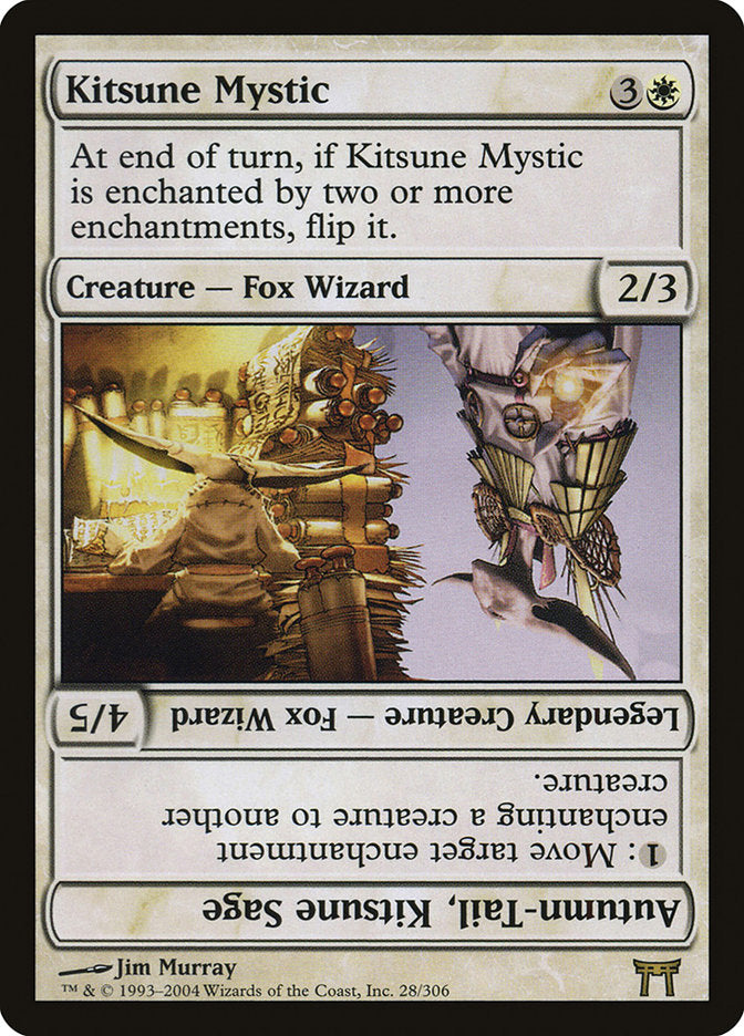 Magic | Kitsune Mystic // Autumn-Tail, Kitsune Sage [Champions of Kamigawa] | The Nerd Merchant