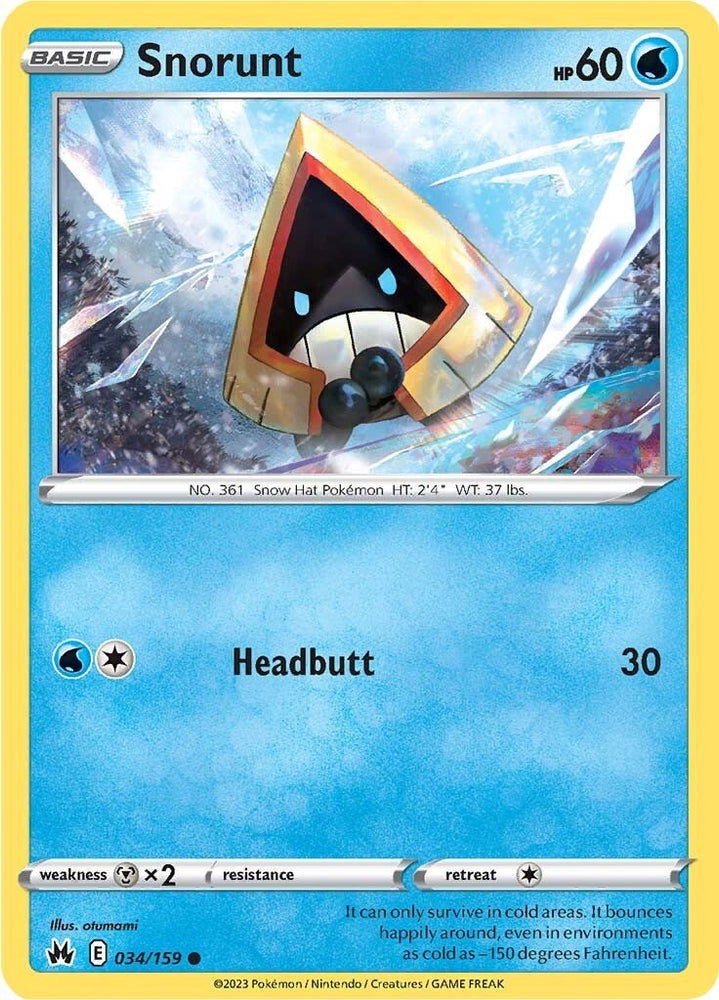 Pokemon | Snorunt (034/159) [Sword & Shield: Crown Zenith] | The Nerd Merchant
