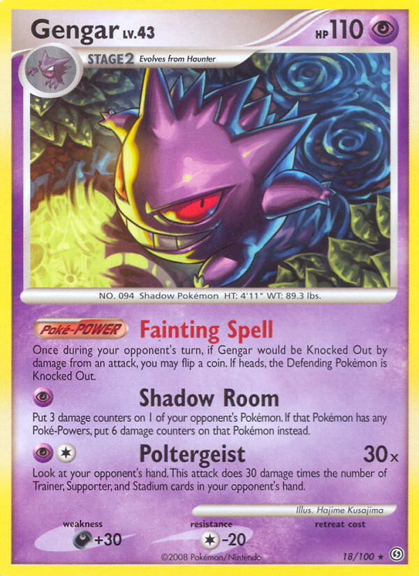Pokemon | Gengar (18/100) [Diamond & Pearl: Stormfront] | The Nerd Merchant