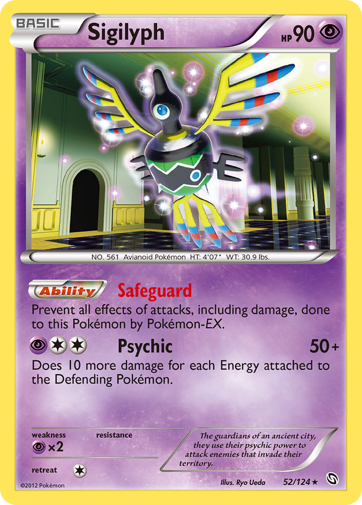 Pokemon | Sigilyph (52/124) [Black & White: Dragons Exalted] | The Nerd Merchant