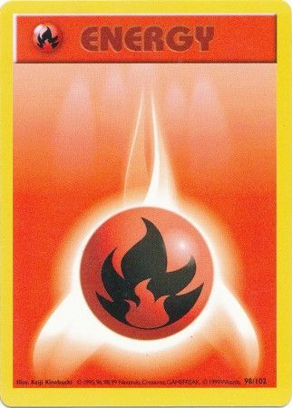 Pokemon | Fire Energy (98/102) [Base Set Shadowless Unlimited] | The Nerd Merchant