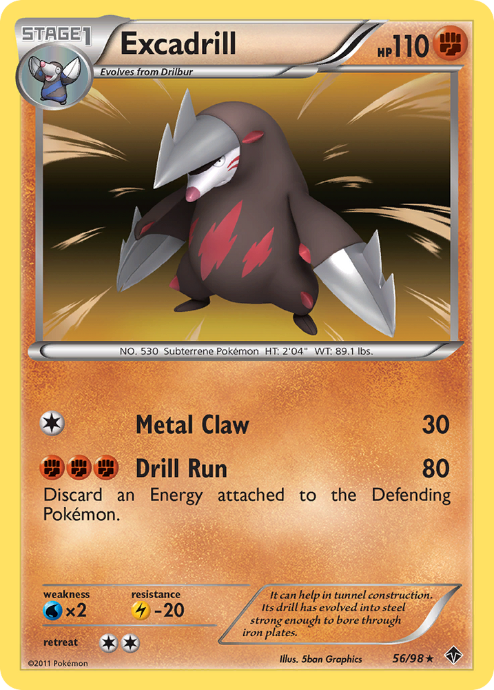 Pokemon | Excadrill (56/98) [Black & White: Emerging Powers] | The Nerd Merchant