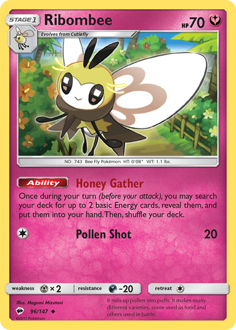 Pokemon | Ribombee (96/147) [Sun & Moon: Burning Shadows] | The Nerd Merchant