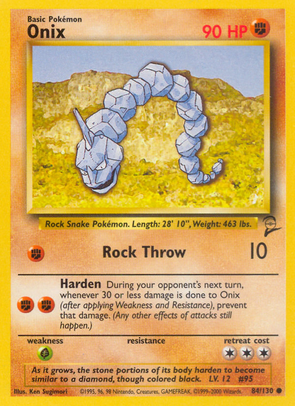 Pokemon | Onix (84/130) [Base Set 2] | The Nerd Merchant