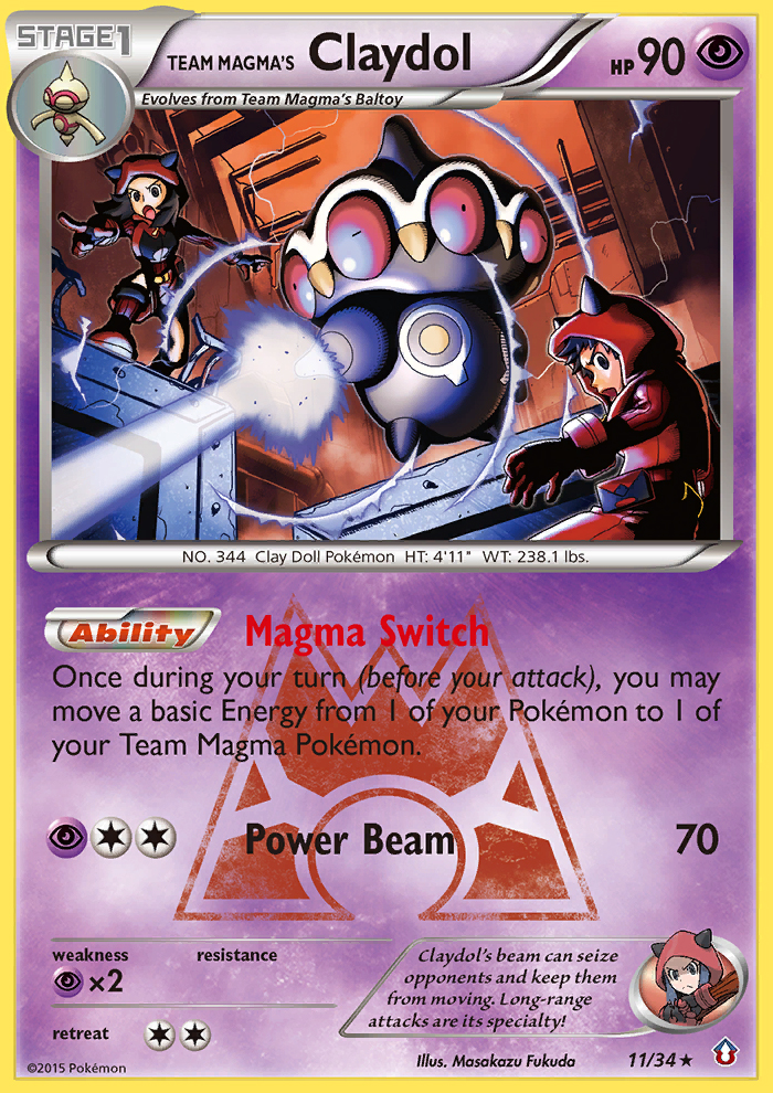 Pokemon | Team Magma's Claydol (11/34) [XY: Double Crisis] | The Nerd Merchant