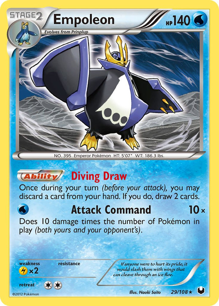 Pokemon | Empoleon (29/108) (Battle Arena Deck Exclusive) (Theme Deck Exclusive) [Black & White: Dark Explorers] | The Nerd Merchant